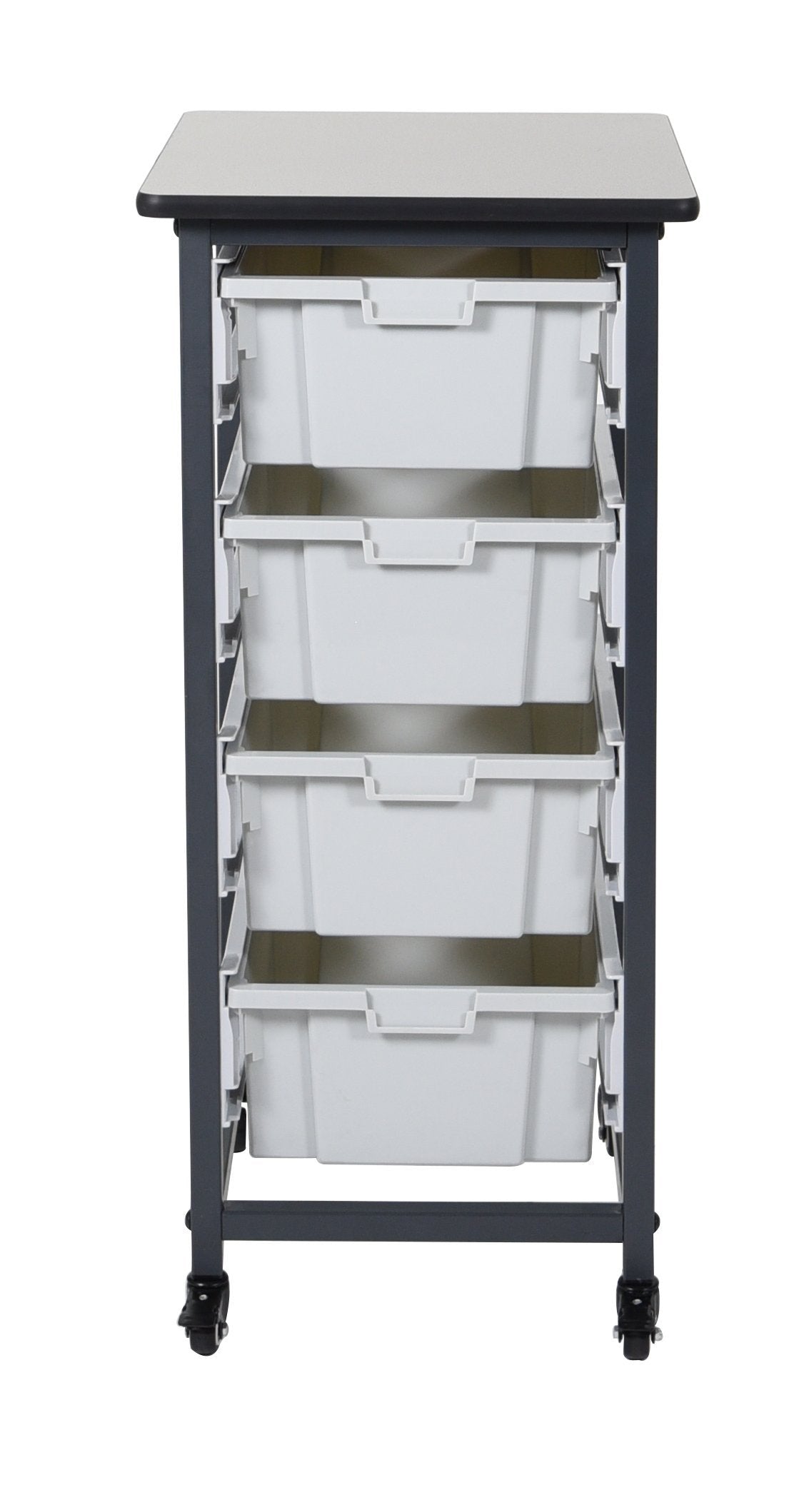 Luxor MBS SR 4L Mobile Bin System Single Row - Space-Saving Storage Solution for Warehouse, Retail & Office Organization