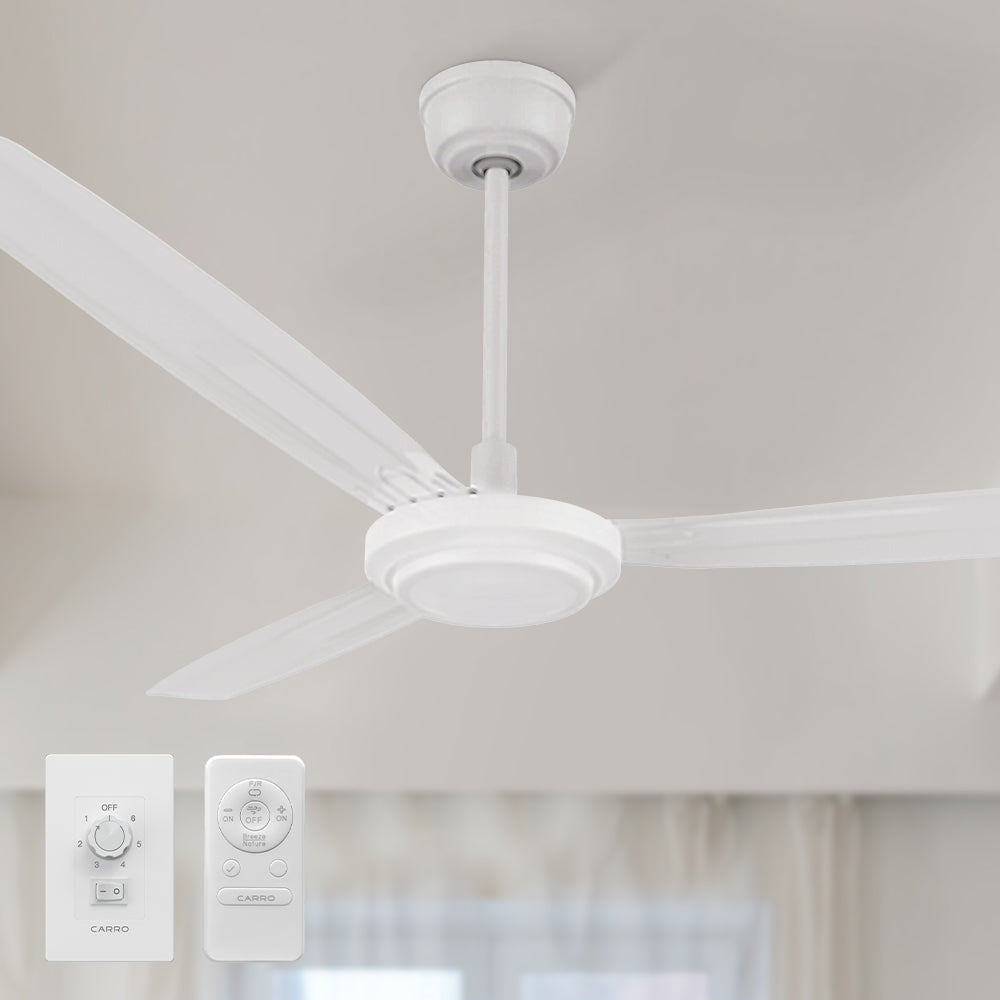 56 Inch Kade DC Motor Ceiling Fan with Remote Control & Wall Switch - Energy Efficient, Ultra Quiet Operation for Bedroom, Living Room, and Office Spaces