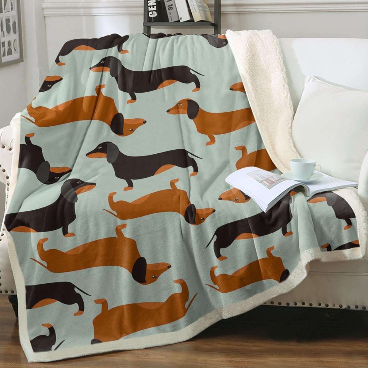 **Soft Dachshund Fleece Throw Blanket 50
