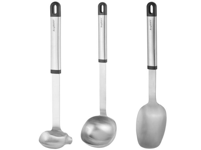 BergHOFF Essentials 3-Piece 18/10 Stainless Steel Serving Set - Perfect for Dinner Parties, Buffets & Entertaining