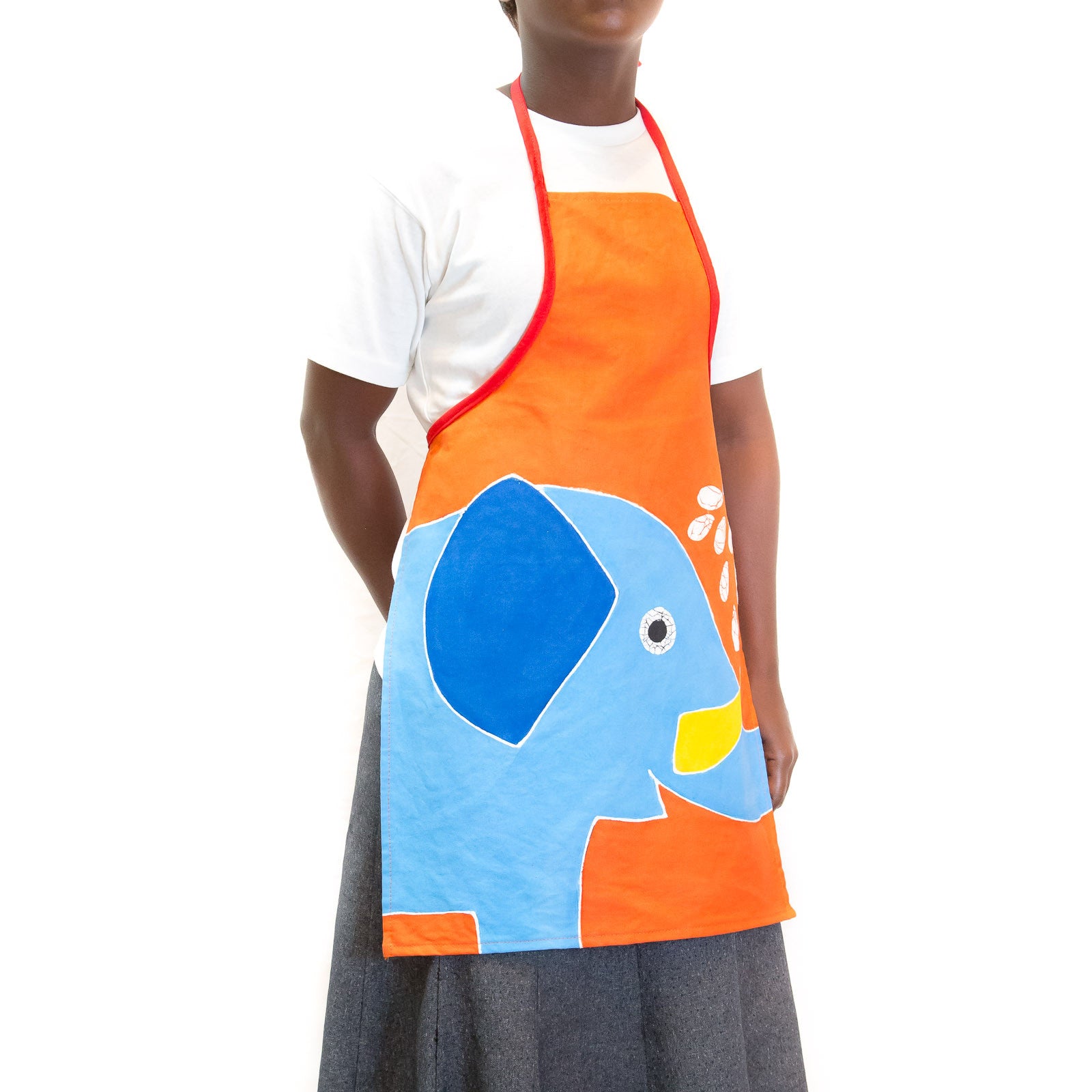 Kids' Safari Fun Elephant Apron - Adjustable & Washable for Cooking, Baking & Arts & Crafts - Perfect for Playtime, Dress-Up & Pretend Cooking