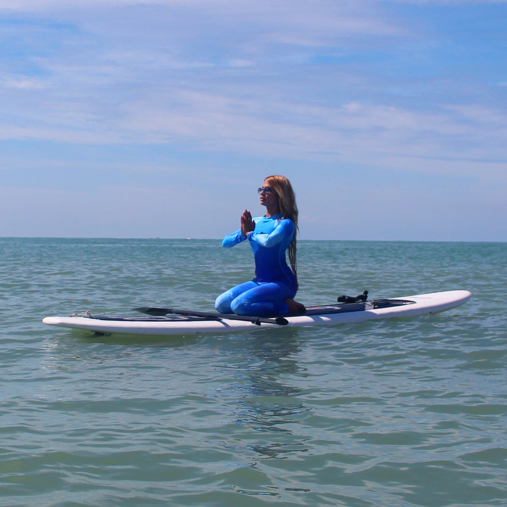 Deep Blue Ocean Mermaid Rash Guard - UPF 50+ Sun Protection Swim Shirt for Women & Girls - Perfect for Swimming, Surfing, Beach & Pool Activities
