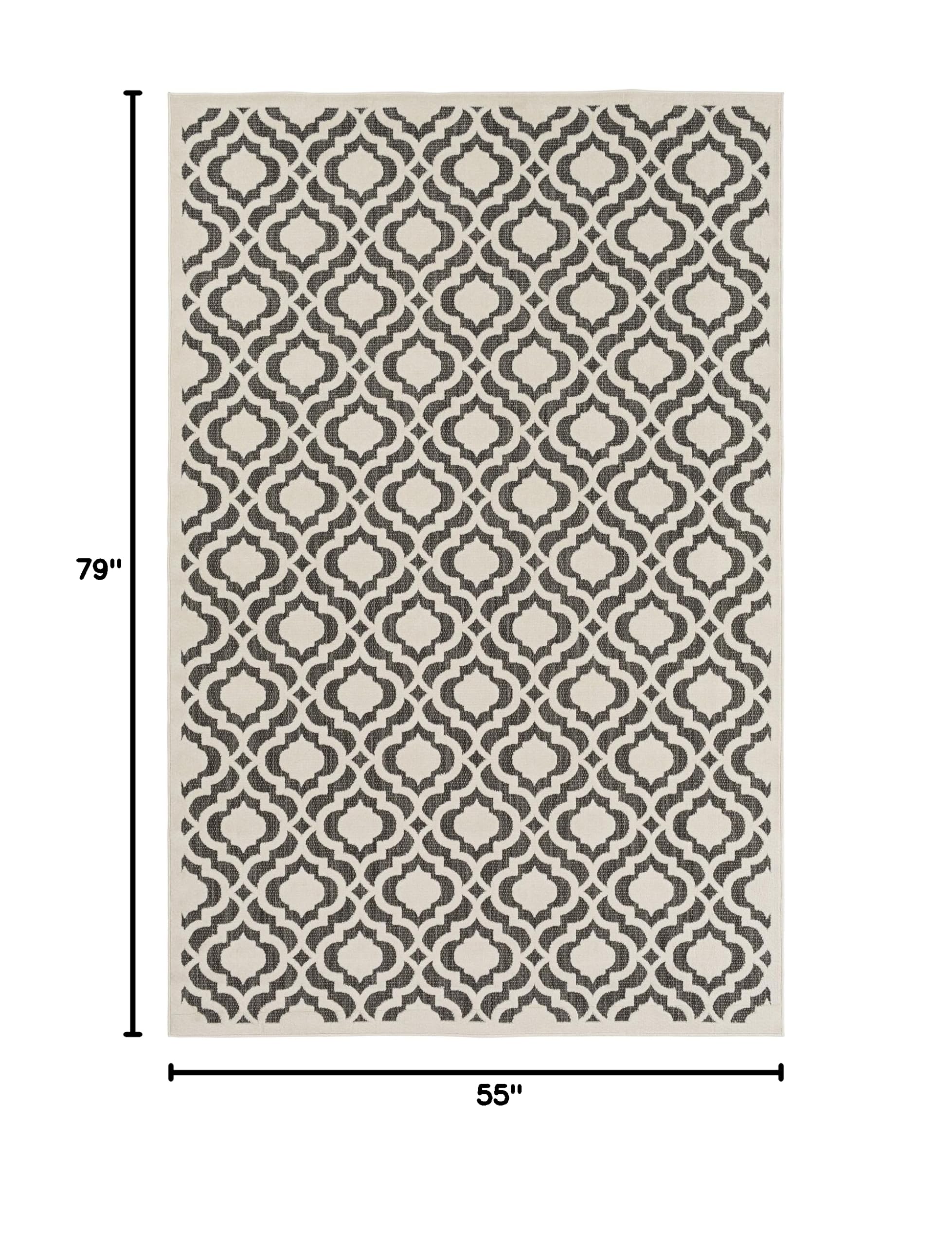 Surya Portera Ivory Area Rug 4'7