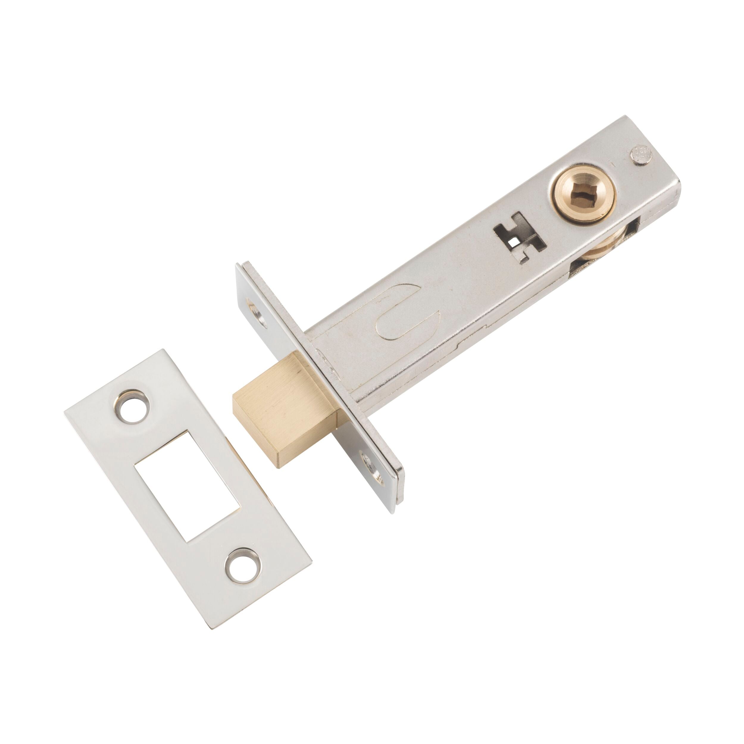 6235 Privacy Bolt - Polished Nickel Finish, 70mm Backset - Secure Cabinet & Drawer Locks for Home & Office Use