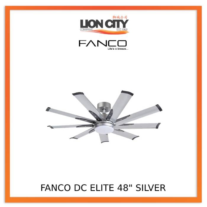 Fanco DC Elite 48 Inch Ceiling Fan with Remote Control - Energy Efficient Quiet Operation for Bedroom, Living Room & Outdoor Patio