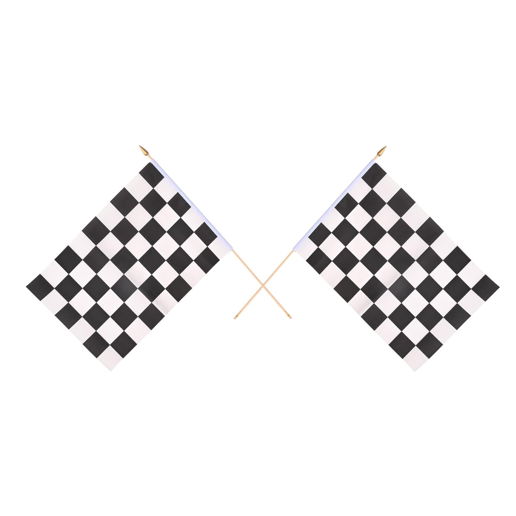 12 Pack Beistle 11x18 Inch Checkered Party Flags - Durable Fabric Decorations for Birthday, Graduation & Patriotic Celebrations - Perfect for Indoor/Outdoor Events & Party Backdrops