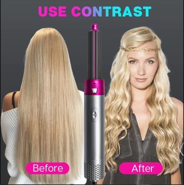 Drumstone 5 in 1 Hair Dryer Brush - Ionic Styler, Volumizer, Straightener & Curler with Comb | 10 Year Warranty | Perfect for Salon-Quality Blowouts at Home, Travel & Daily Styling