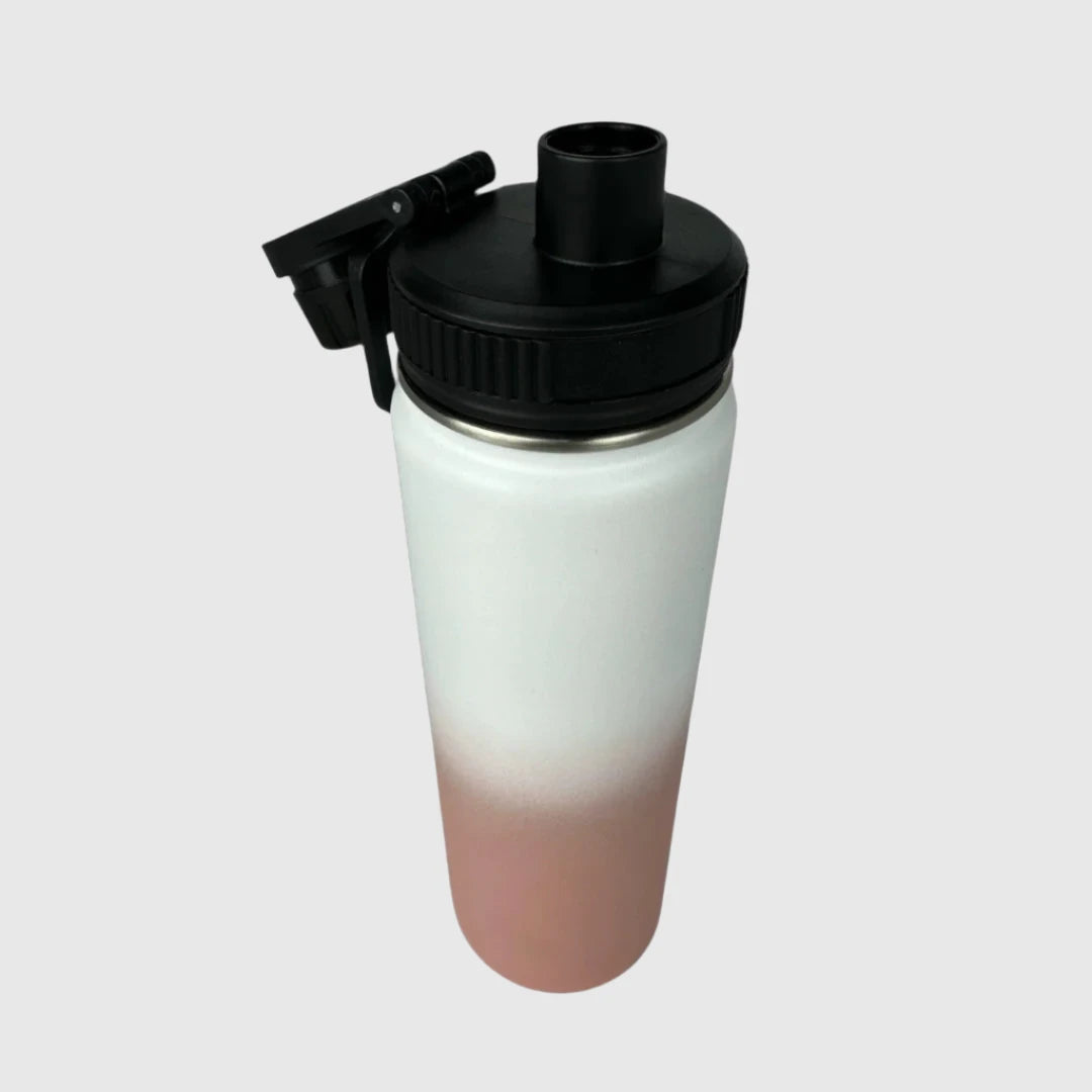 Premium Coral Pink Insulated Stainless Steel Water Bottle 650ml (22oz) - Leakproof & BPA-Free for Gym, Hiking, Office & Outdoor Activities