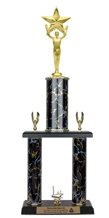 2 Post Victory Star Male Trophy - Premium Award for Sports & Competitions - Perfect for Champions, Winners, and Achievers - Ideal for Trophies, Awards Ceremonies, and Recognition Events