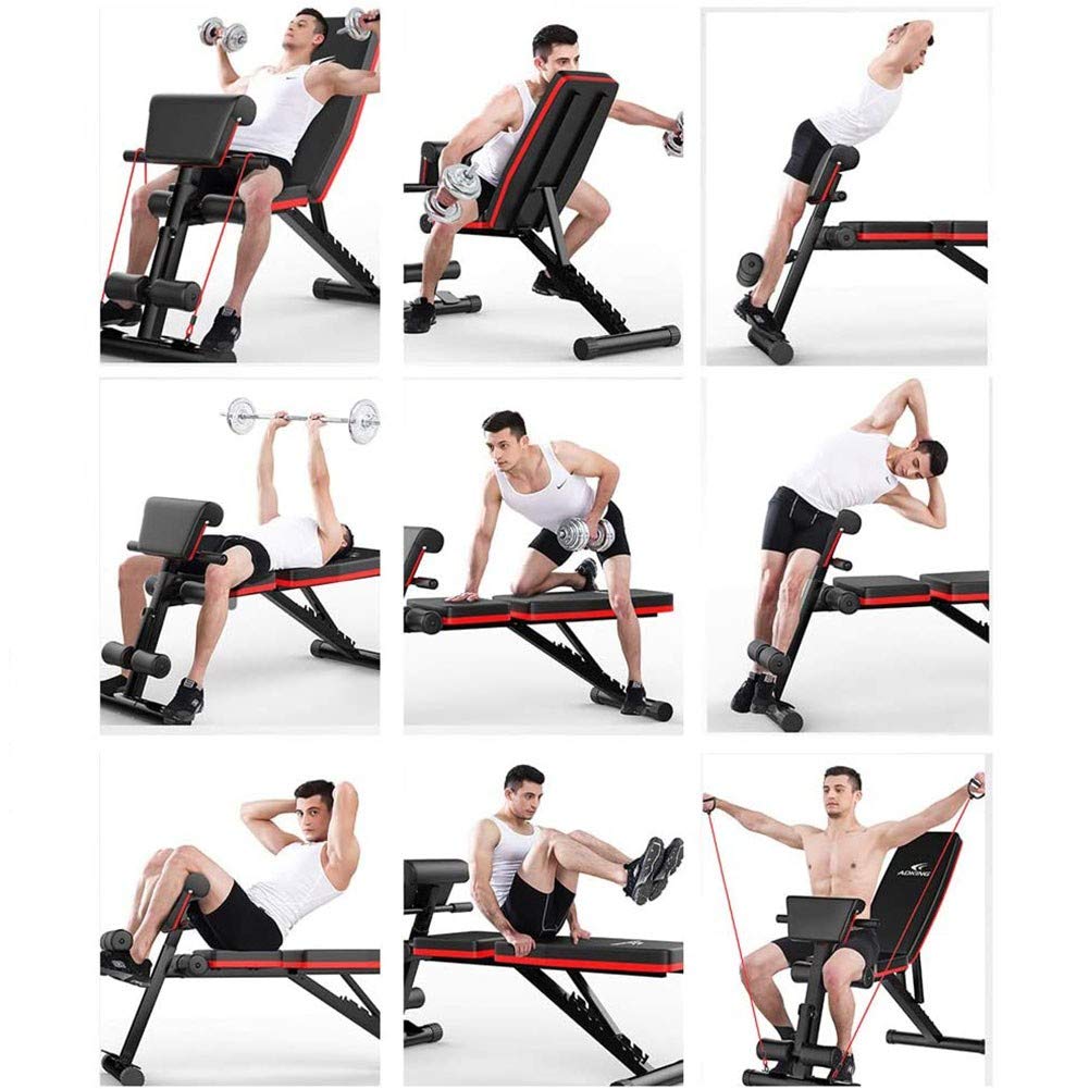 Adjustable Weight Bench for Home Gym - Foldable Workout Bench with Incline & Flat Positions for Full Body Training | Perfect for Dumbbell Press, Abs Workout & Strength Exercises | Compact Fitness Equipment for Small Spaces & Home Workouts