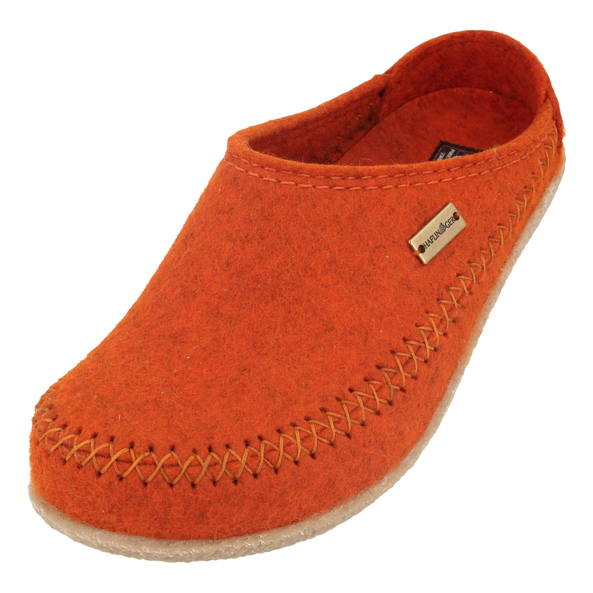 HAFLINGER Unisex Fletcher Credo Clog Slippers - Comfortable Wool House Shoes for Men & Women - Perfect for Indoor Relaxation, Spa Days & Cozy Home Wear
