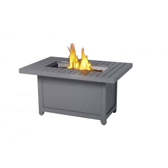 Napoleon Hamptons Rectangular Patio Flame Fire Table - Outdoor Gas Fire Pit for Backyard, Deck, or Garden - Perfect for Entertaining and Relaxing