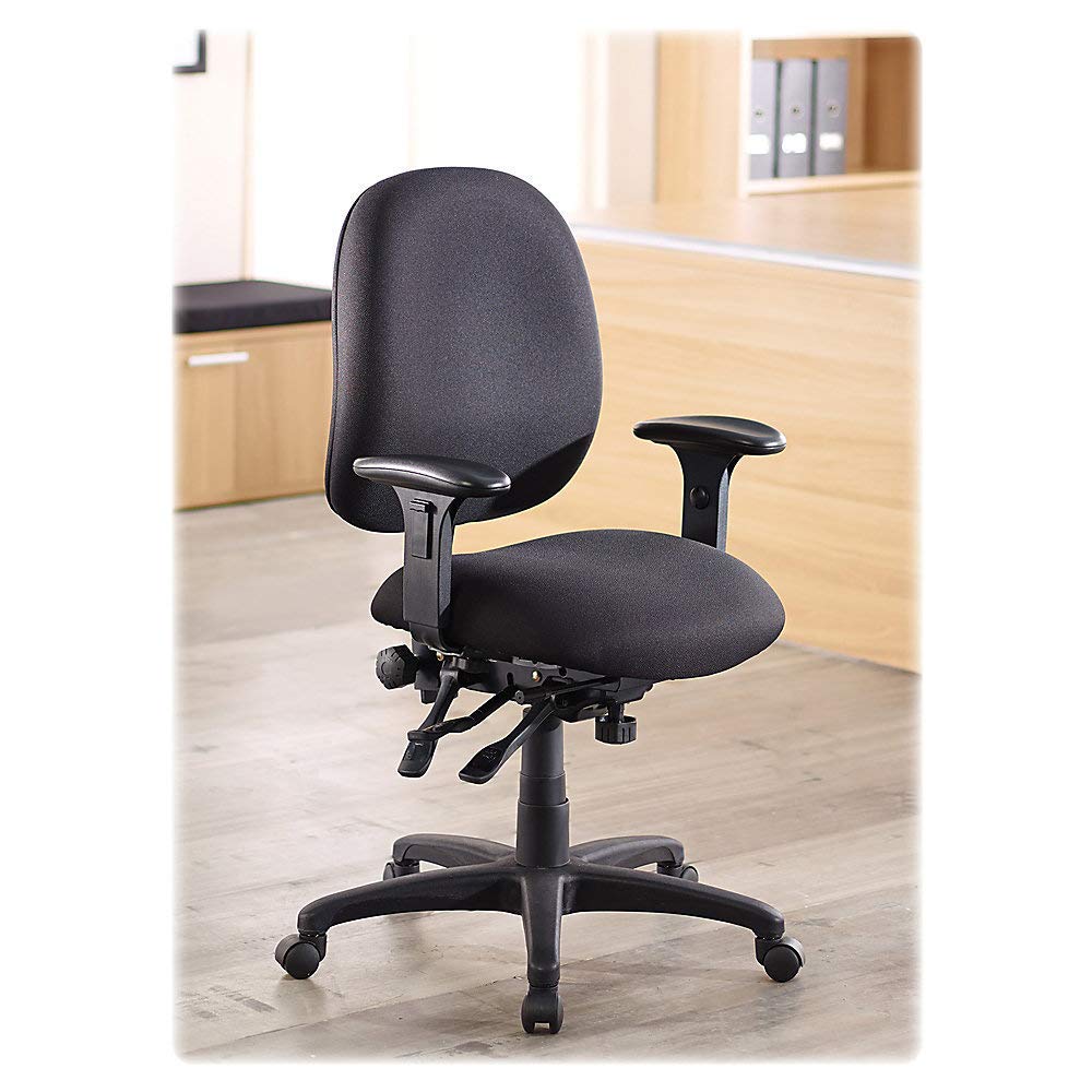 Lorell High Performance Task Chair - Ergonomic Office Chair with Adjustable Height & Lumbar Support, Black - Perfect for Home Office, Gaming & Workspace