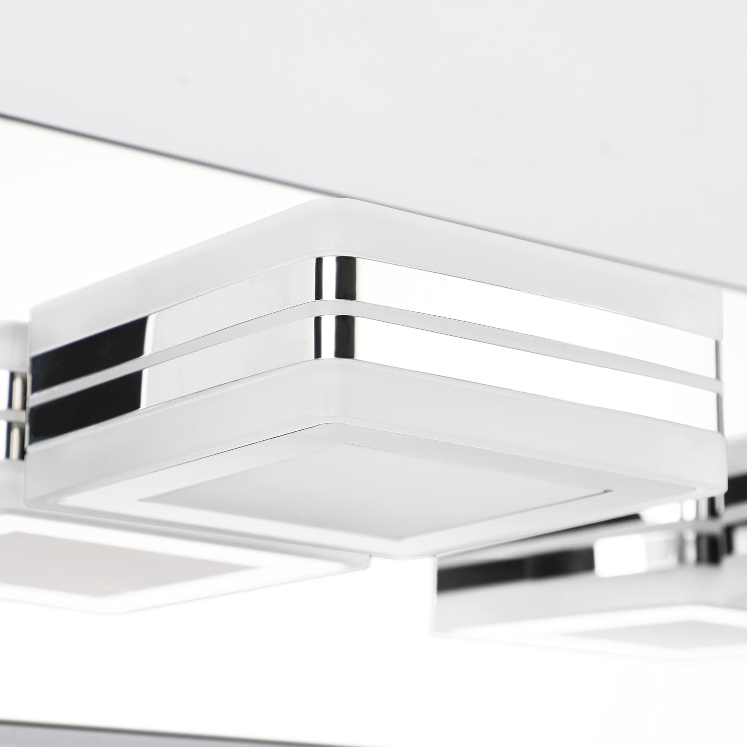 Modern Dimmable LED Bathroom Vanity Lights - Chrome 5 Lights for Mirror & Wall - Perfect for Makeup & Grooming