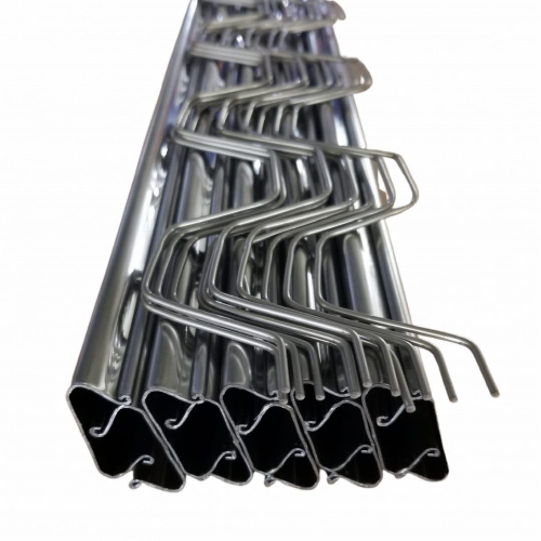 Farm Plastic Supply - 20 Pack Steel 6.5 ft Spring Wire & Lock Channel Bundle for Greenhouse Film or Shade Cloth | Durable U-Channel Track System for Polyethylene Covering & Crop Protection | Perfect for DIY Greenhouse, High Tunnel, and Garden Bed Covers