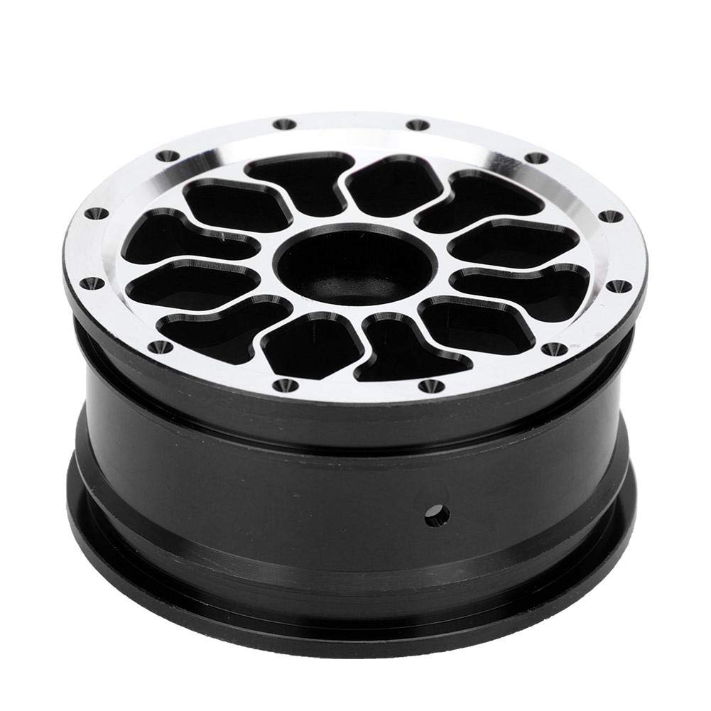 **Ichiias 4PCS Aluminum Alloy RC Car Wheel Hub - 1:10 Scale Metal Wheel Rims for RC Climbing, Drifting & Remote Control Cars (Black) - Durable Upgrade for Off-Road & Racing Performance**