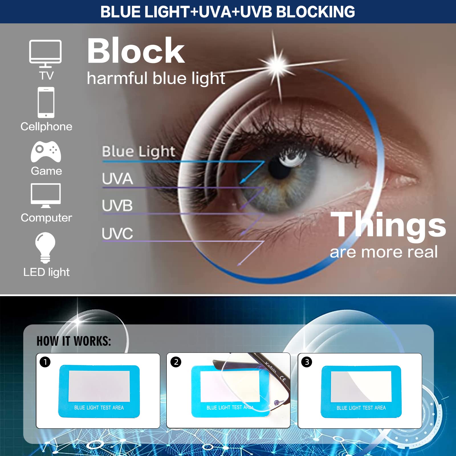 Bifocal No Line Progressive Multifocal Reading Glasses for Men - Blue Light Blocking Computer Glasses with Metal Frame - Perfect for Office Work, Reading & Screen Time
