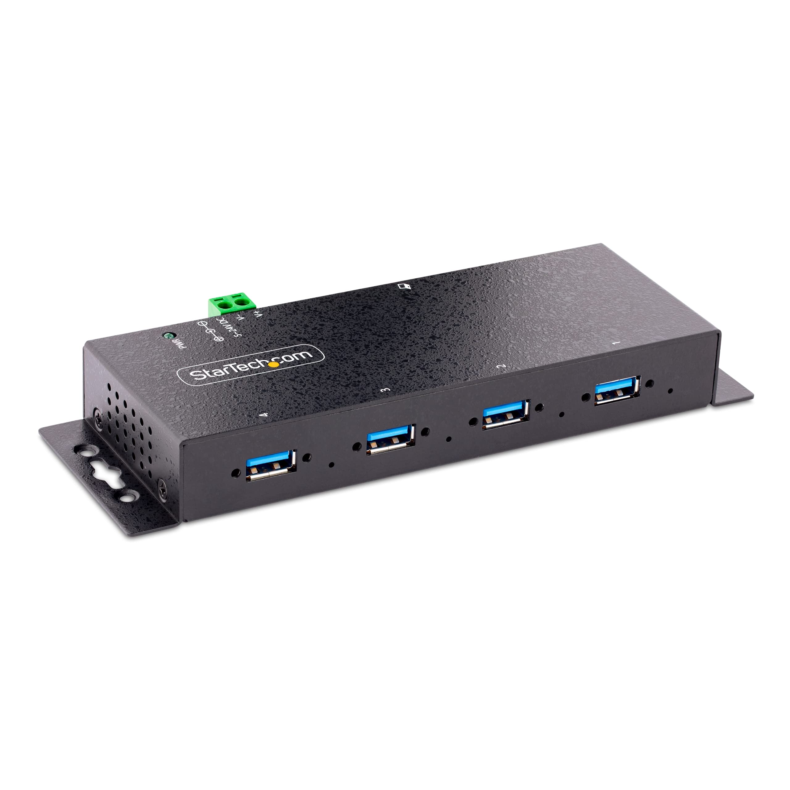 Industrial USB 3.0 Hub 4-Port - Rugged 5Gbps Hub with ESD Protection for Office & Workshop Use