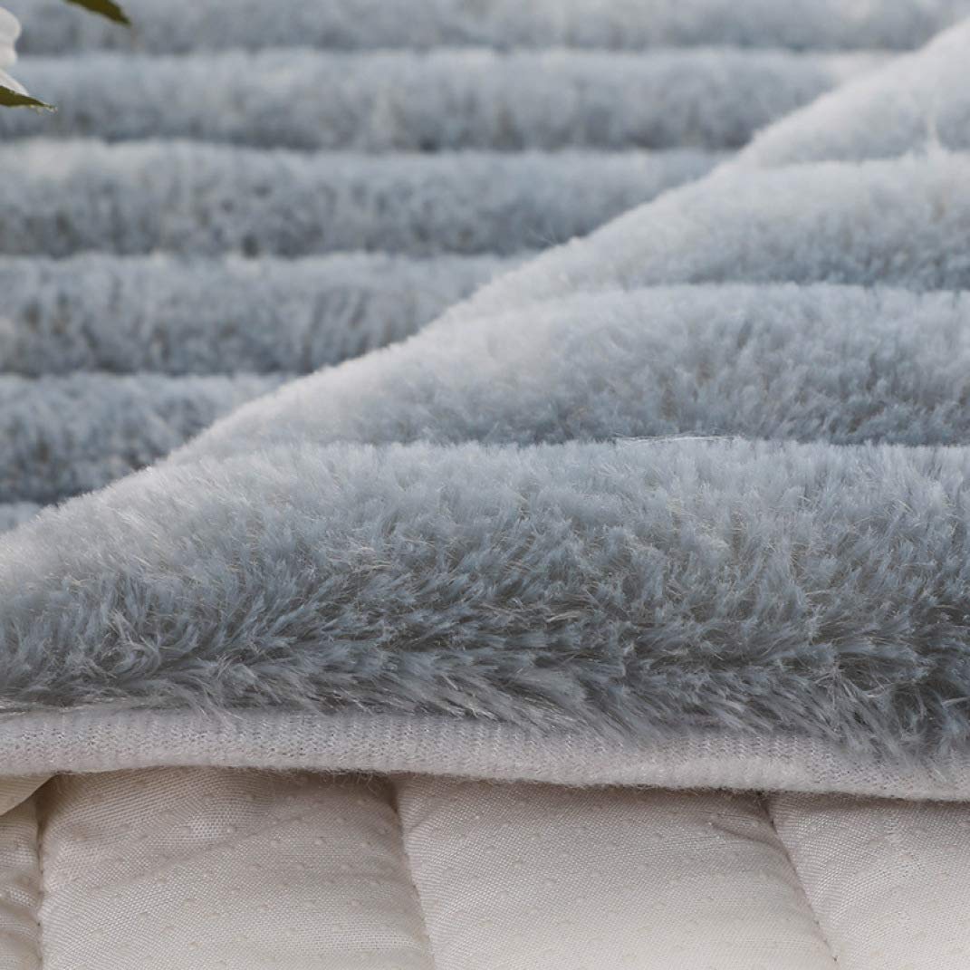 **Pink Shaggy Plush Bay Window Cushion - Non-Slip Floor Carpet & Tatami Mat for Bedside, Girls Bedroom & Living Room Decor - Soft & Cozy for Reading Nooks, Pet Beds & Nursery Play Areas**