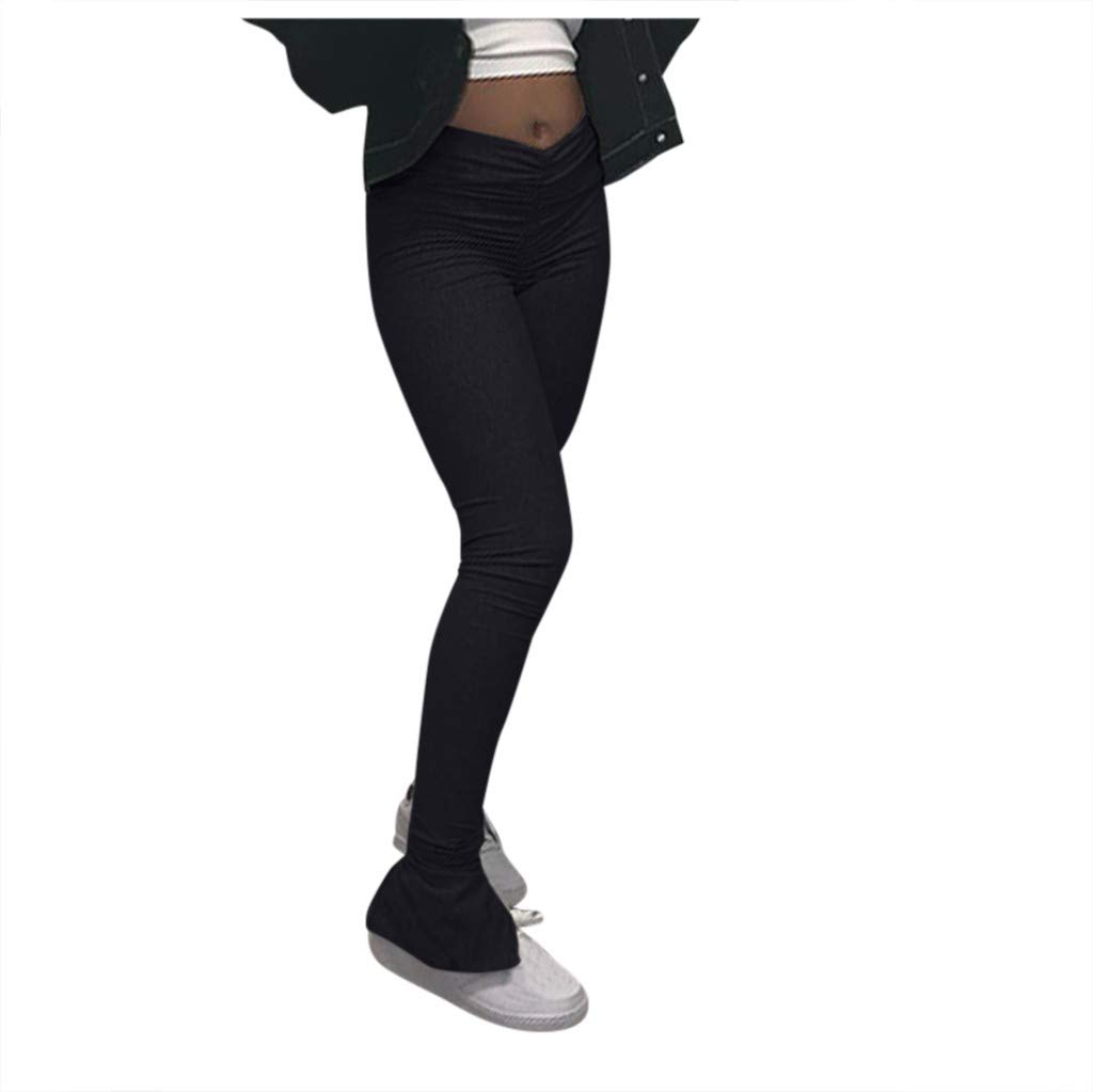 Chokovy Women's Pleated Sheath Pants - Solid Color Casual Work Trousers for Office & Business | Comfortable Long Pants for Professional Women