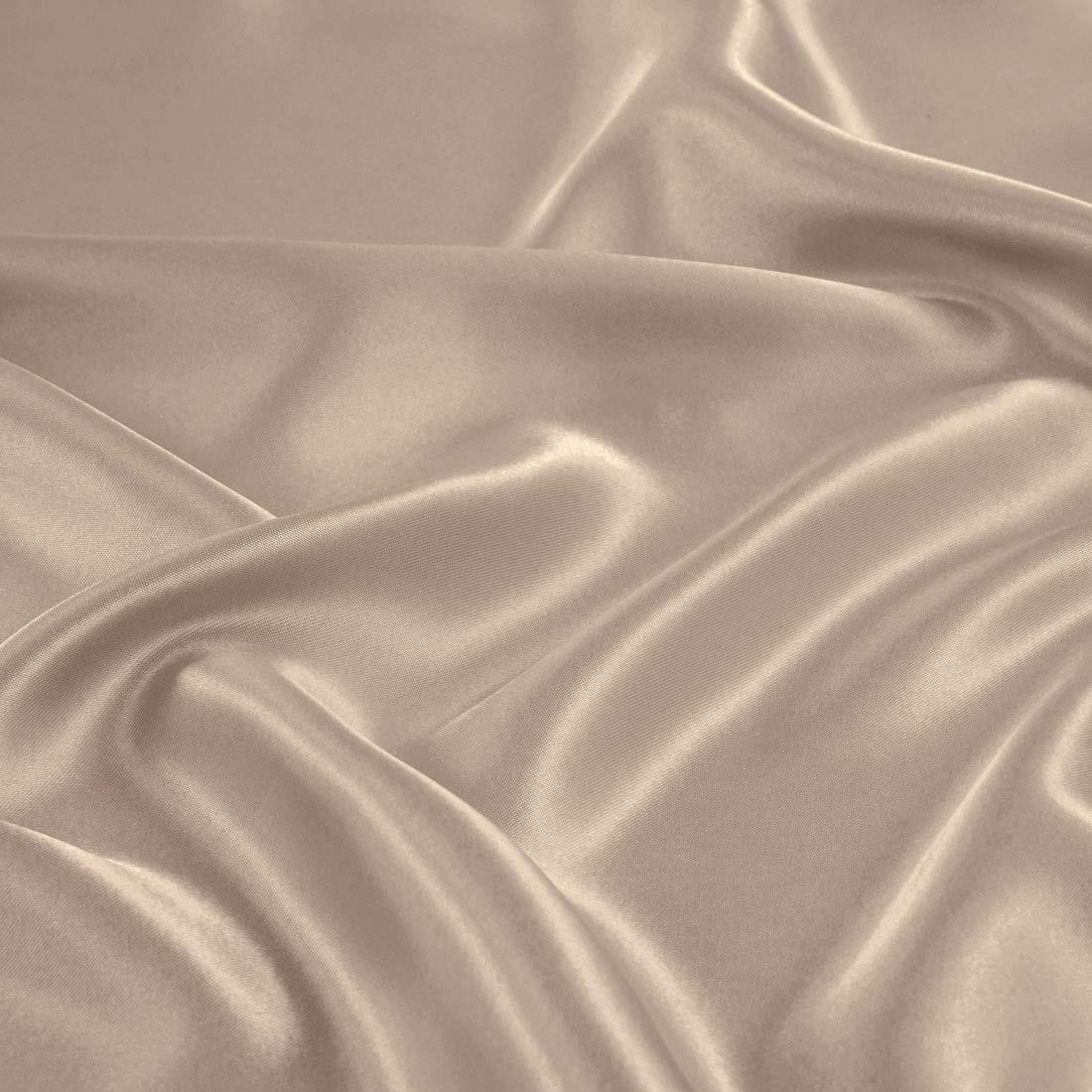 Luxury 6-Piece Satin Sheet Set California King Size - Silky Smooth Taupe Bedding with Deep Pocket (Fitted Sheet, Flat Sheet, 4 Pillowcases) for Ultimate Comfort - Perfect for Master Bedroom, Guest Room & Hotel Luxury Experience