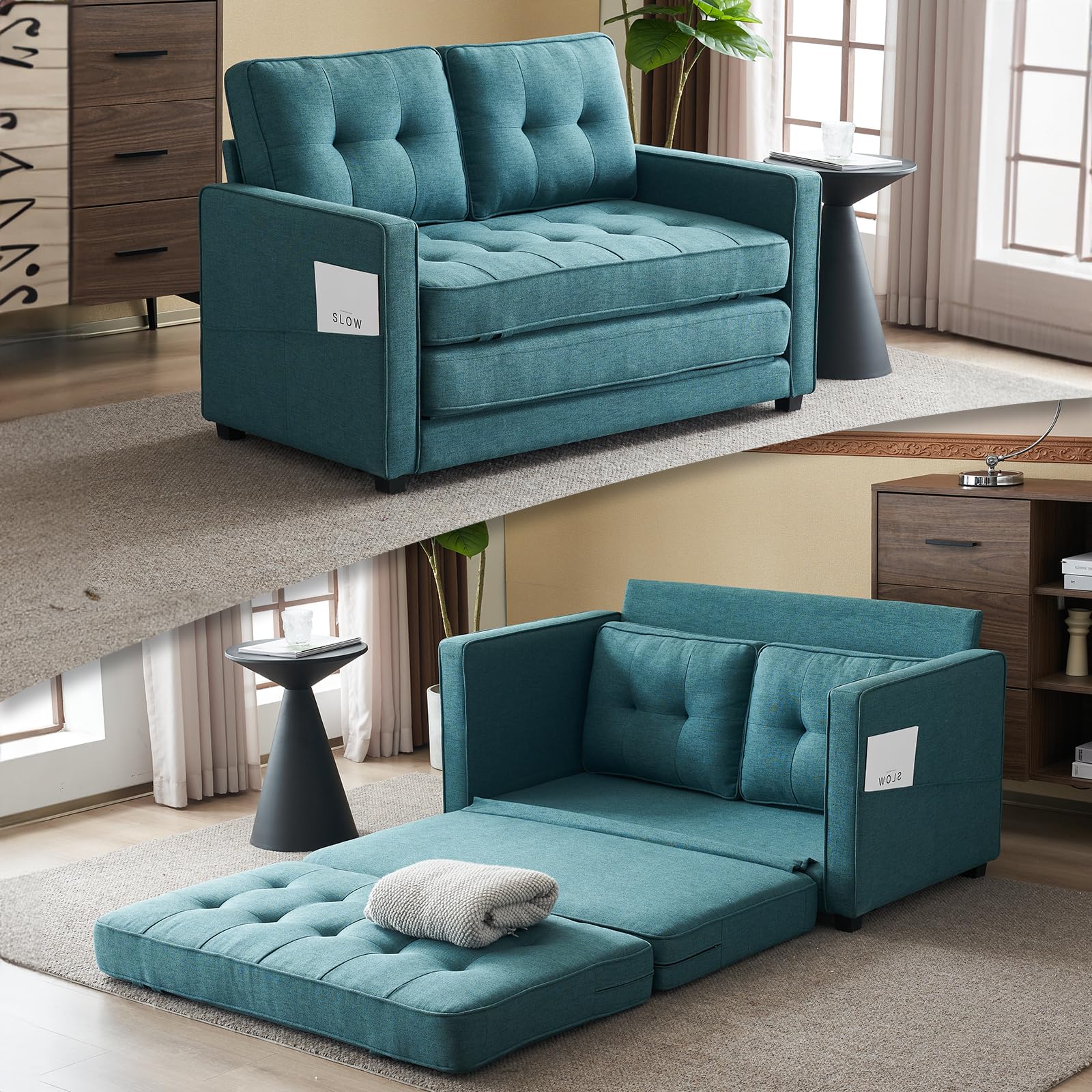 VINGLI Upgraded Convertible Sofa Bed - 53.5