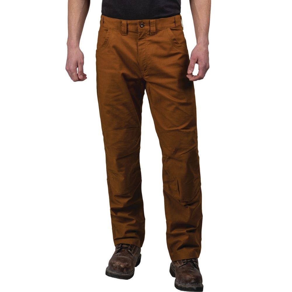 Walls Ditchdigger All-Season Twill Double Knee Men's Work Pants YP96 in Burnished Amber - Durable Construction Workwear for Outdoor Labor, Farming & Heavy Duty Jobs