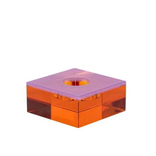 Flux Pink & Orange Tealight Candle Holder - Elegant Decorative Home Accessory for Weddings, Parties & Romantic Dinners