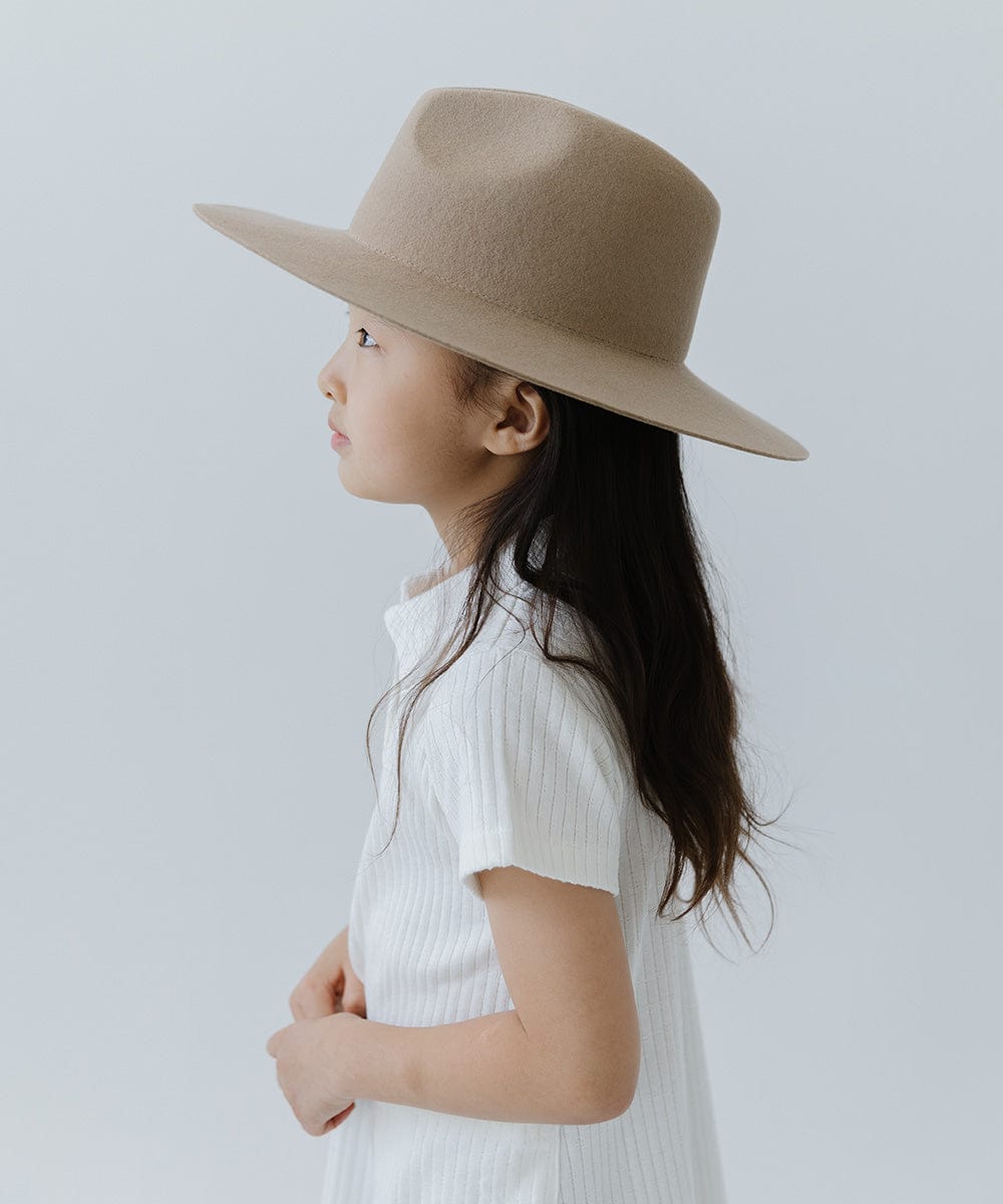 Stylish Kids Emma Wide Brim Fedora Hat - Sun Protection Summer Hat for Boys & Girls - Perfect for Beach, Outdoor Play & Fashion Accessories