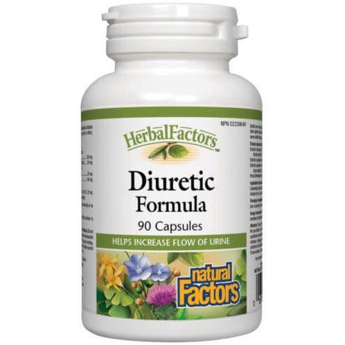 Natural Factors Diuretic Supplement - 90 Capsules for Water Retention Relief & Bloating Support | Herbal Diuretic Pills for Men & Women | Ideal for Post-Workout Recovery & Travel Swelling