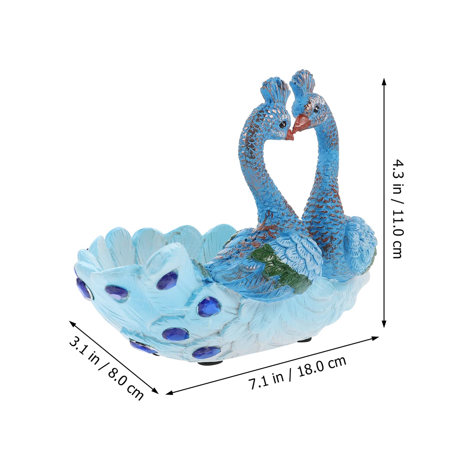 BESPORTBLE Cute Peacock Doll Succulent Flower Pot - Natural Resin Animal Planter for Succulents, Cactus, Garden Decor - Creative Exterior Planter Box for Home, Office, and Outdoor Decor