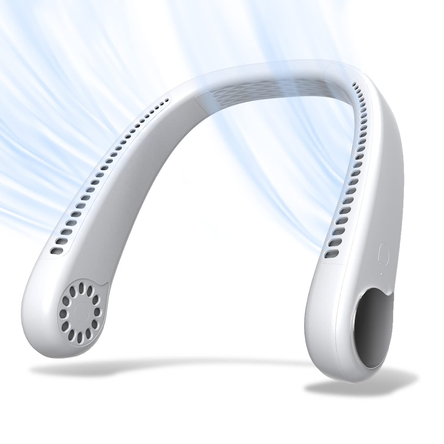 Portable Bladeless Neck Fan with 2000mAh USB Rechargeable Battery - 360° Cooling Hands-Free Personal Fan for Travel, Sports, Gym, Office & Outdoor Activities | Lightweight Headphone Design for All-Day Comfort