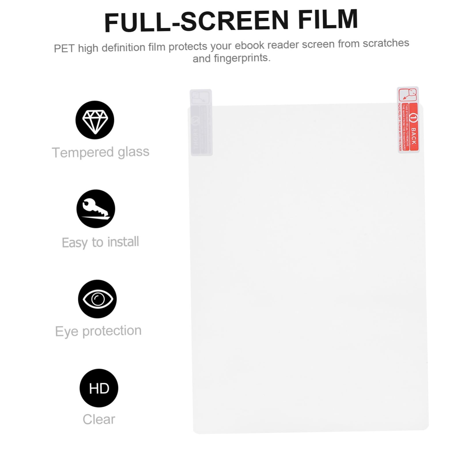 FELTECHELECTR 5-Pack PET Screen Protector for Ebook Readers - Anti-Scratch, Bubble-Free, HD Clear Screen Cover - Perfect for Kindle, Nook, Kobo & More E-Readers