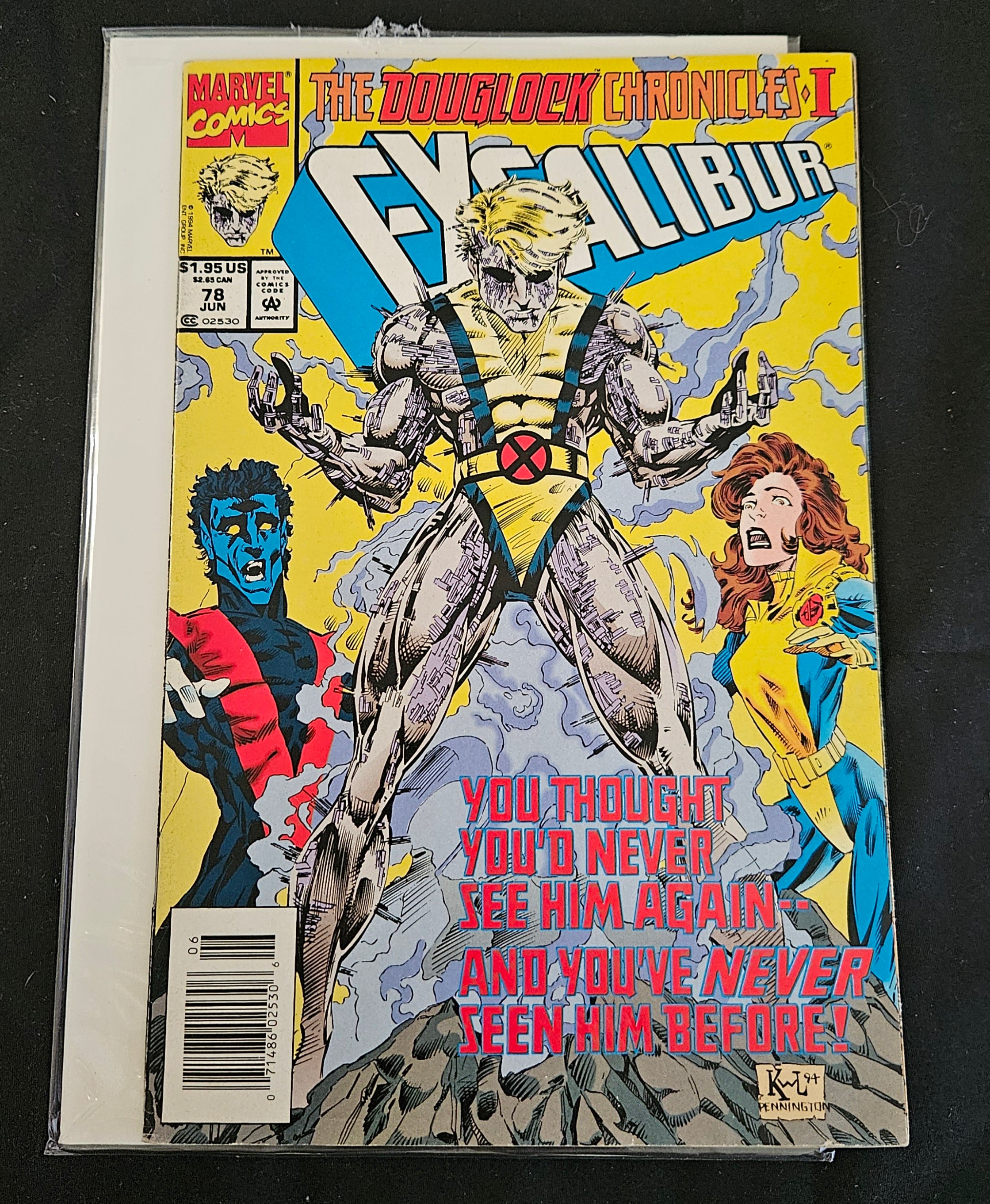 Marvel Comic Book Excalibur #78 (Sept 1994) - Darkest Hour Issue - Near Mint Condition - UPC 071486017717 - Collectible Comic for Marvel Fans & Comic Book Collectors
