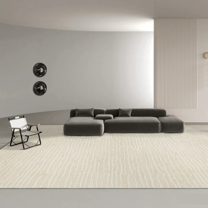 Luxury Belen Velvet Textured Waterproof Area Rug for Living Room - Soft Non-Slip Floor Mat Perfect for Home Decor, Bedroom, and High Traffic Areas