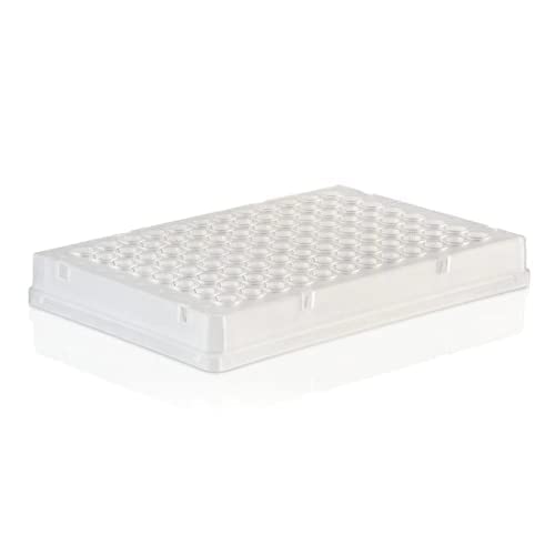 DABOS 96-Well Round Bottom Microplates - 0.4mL Autoclavable Polypropylene (PP) Deep Well Plates - 10 Pack for PCR, ELISA & Cell Culture - Laboratory & Research Use