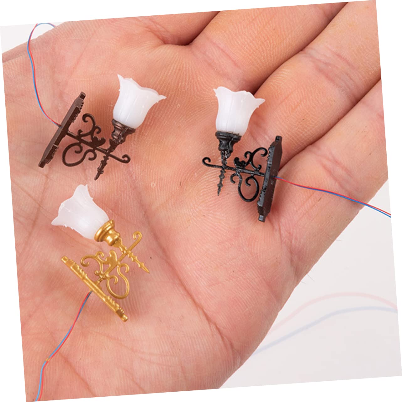 GANAZONO 5 Sets Miniature Wall Lamps - Decorative Sand Table Lights, Luminous Dollhouse Decor, DIY Micro Landscape Lighting (4pcs x 5) - Perfect for Home Decoration, Model Displays & Creative Projects