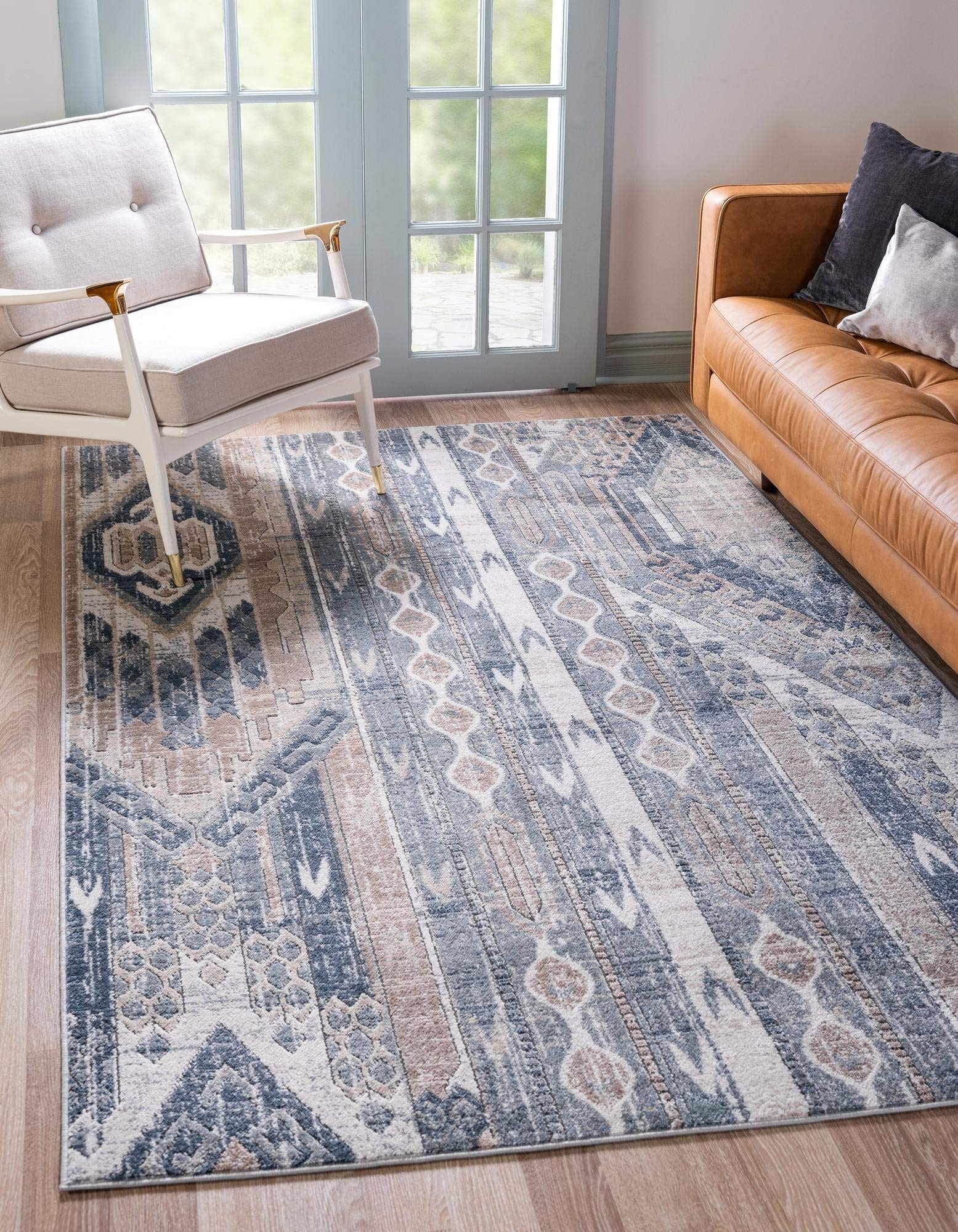Premium 10' x 14' Navy Blue Low-Pile Area Rug - Oregon Collection by Rugs.com | Soft & Durable for Living Rooms, Dining Rooms & Open Floor Plans | Perfect for High-Traffic Areas, Home Offices & Bedrooms