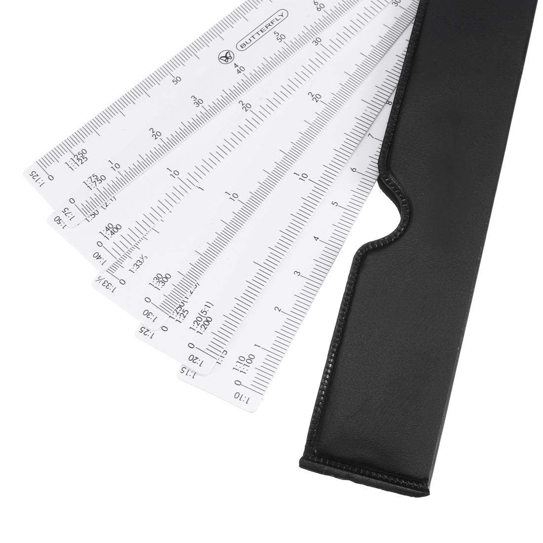 Professional Architect & Engineer Scale Ruler Set - 10-Piece Plastic Triangular Drafting Ruler with 1/10, 1/15, 1/20, 1/25, 1/30, 1/33, 1/40, 1/50, 1/75, 1/125 Scales - Perfect for Blueprint Reading, Technical Drawing & Construction Projects