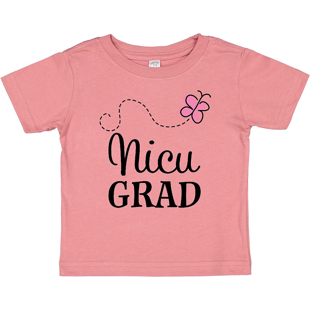 Inktastic NICU Graduate Baby Girl Outfit - Cute Baby T-Shirt for Preemie Milestone Celebration | Perfect for NICU Graduation, Newborn Photos & Special Occasions
