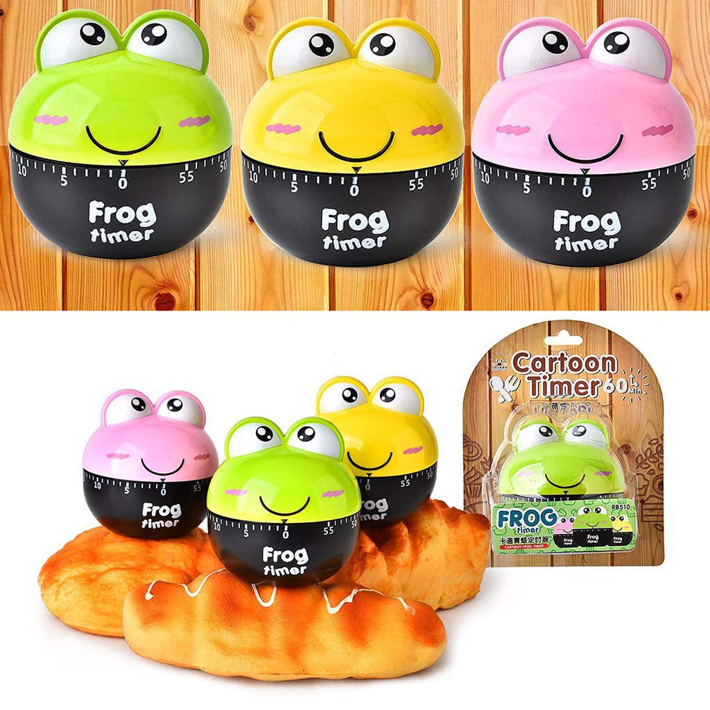 Cartoon Frog Kitchen Timer - Mechanical Alarm Clock for Cooking, Baking, Study & Sleep Reminder - Perfect for Home, Office & Classroom Use