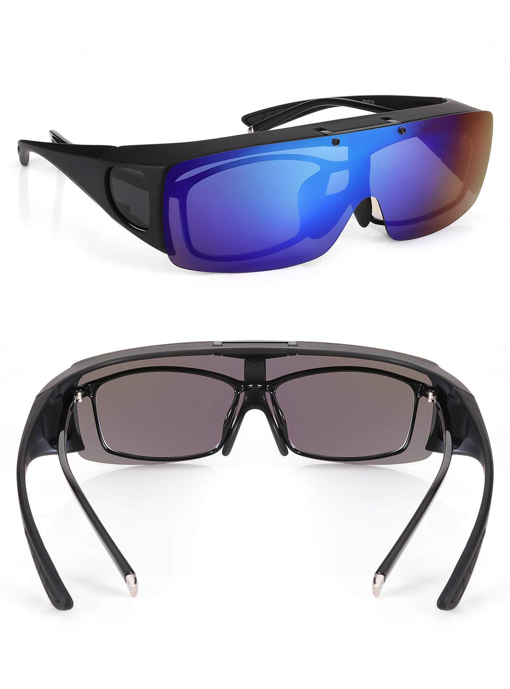 Polarized Flip-Up Over Glasses Sunglasses for Men & Women - UV Protection, Anti-Glare, Lightweight Design - Perfect for Driving, Fishing & Outdoor Activities