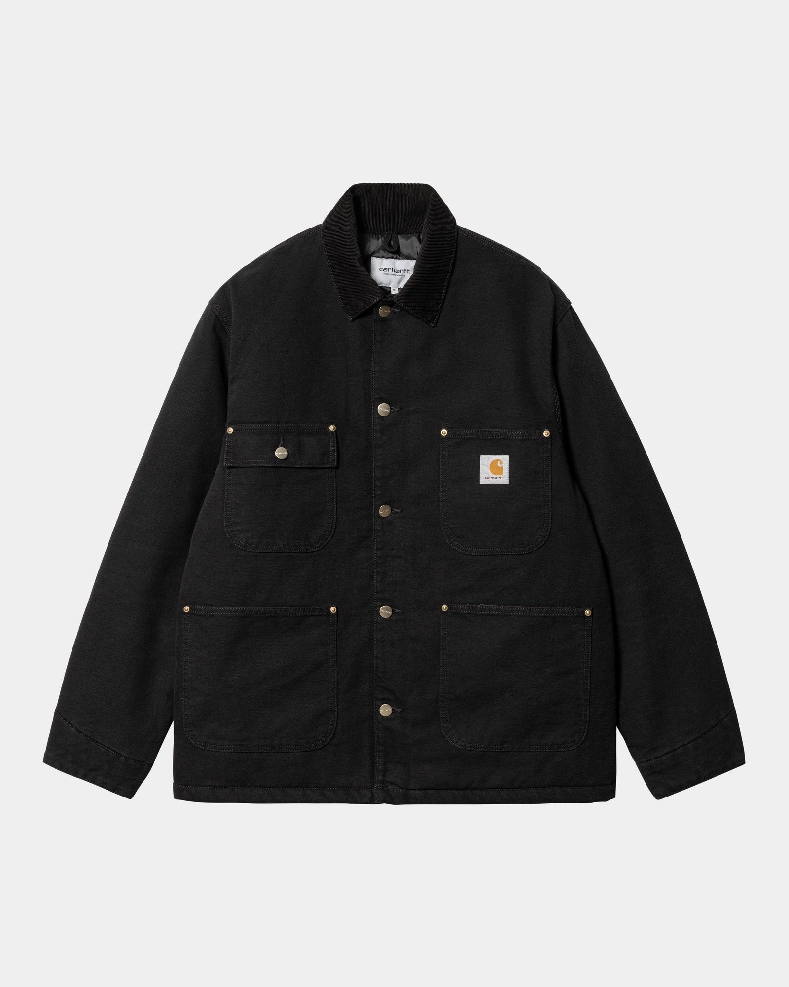OG Chore Coat - Heavyweight Winter Work Jacket in Distressed Black Canvas | Durable Outerwear for Cold Weather Work & Outdoor Activities