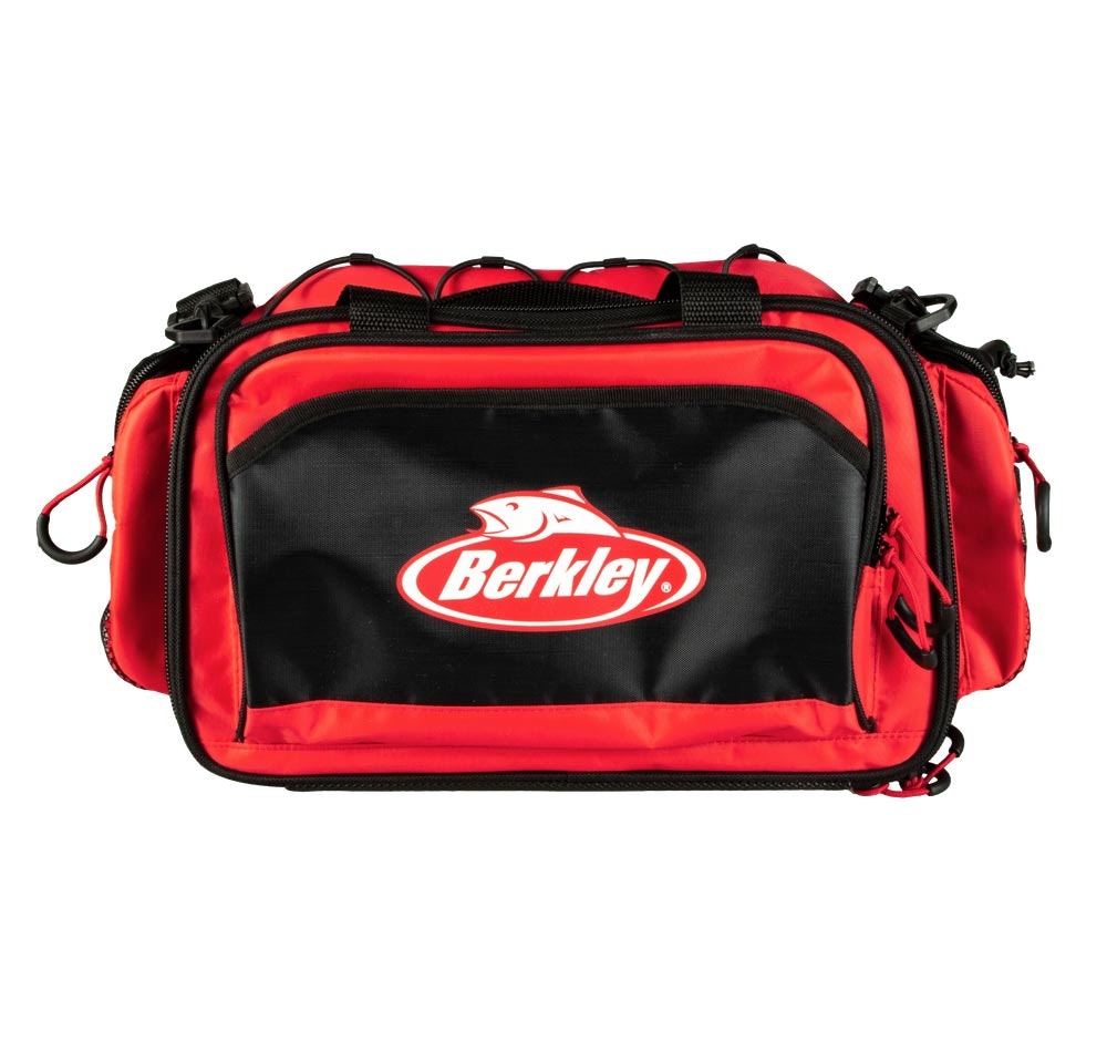 Berkley Medium Tackle Bag with 2 Removable Trays - Waterproof Fishing Gear Storage for Bass, Trout & Saltwater - Perfect for Boat, Kayak & Shore Fishing