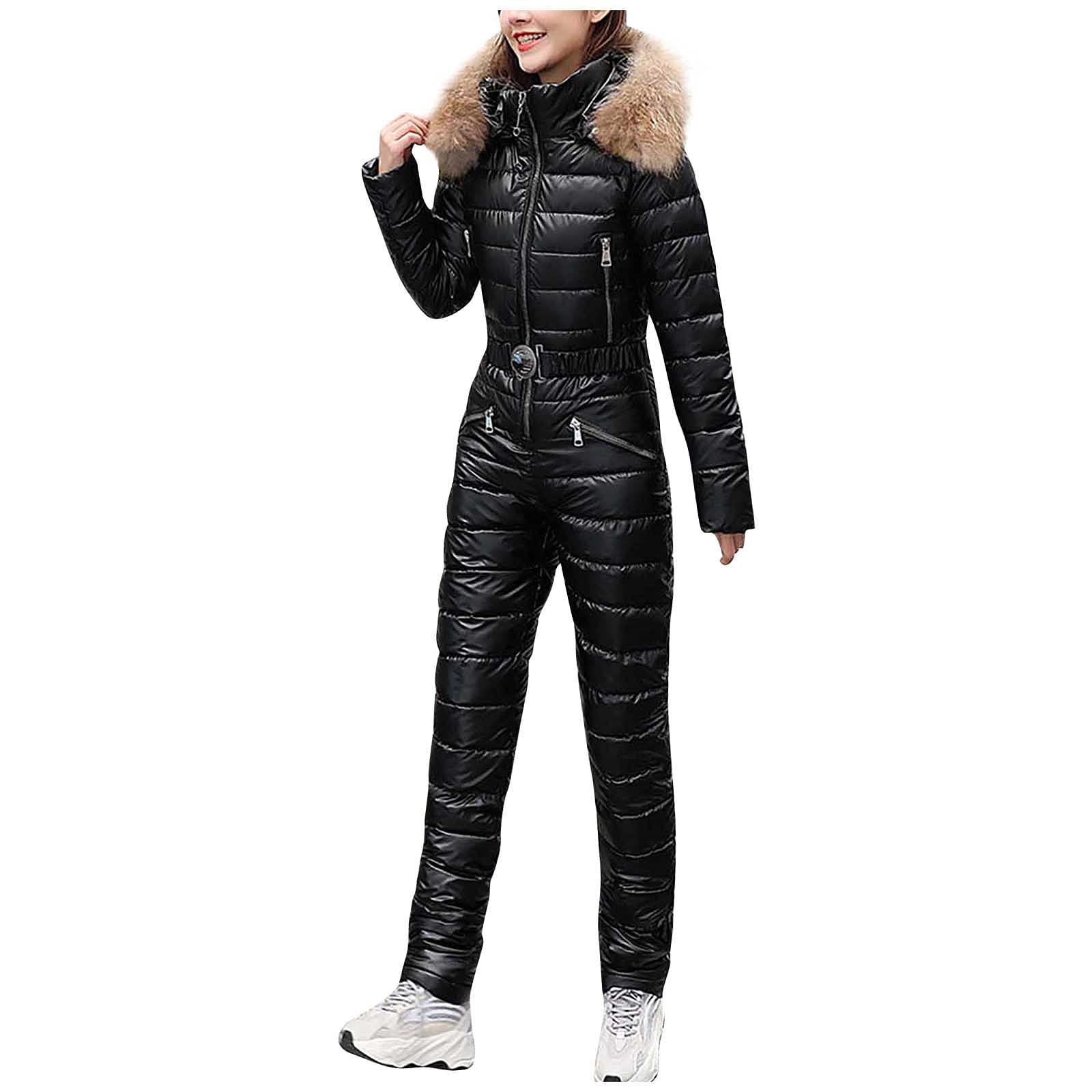 **Women's Ski Race Suit - Waterproof & Windproof One-Piece Snowsuit with Hood for Skiing & Snowboarding - Perfect for Alpine Racing & Winter Sports**