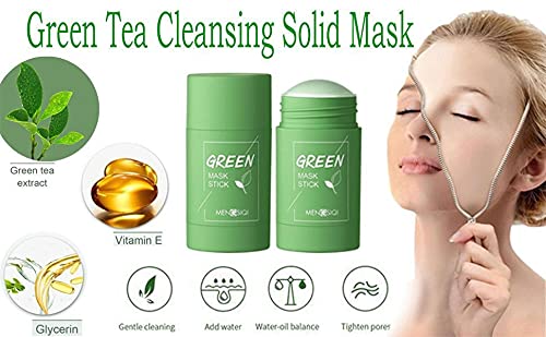 BESTOTTAM Green Tea Cleansing Mask Stick - Deep Pore Cleanser for Blackheads & Whiteheads | Oil Control & Anti-Acne Treatment | Green Tea Face Mask for Men & Women | Perfect for Daily Skincare & Acne-Prone Skin