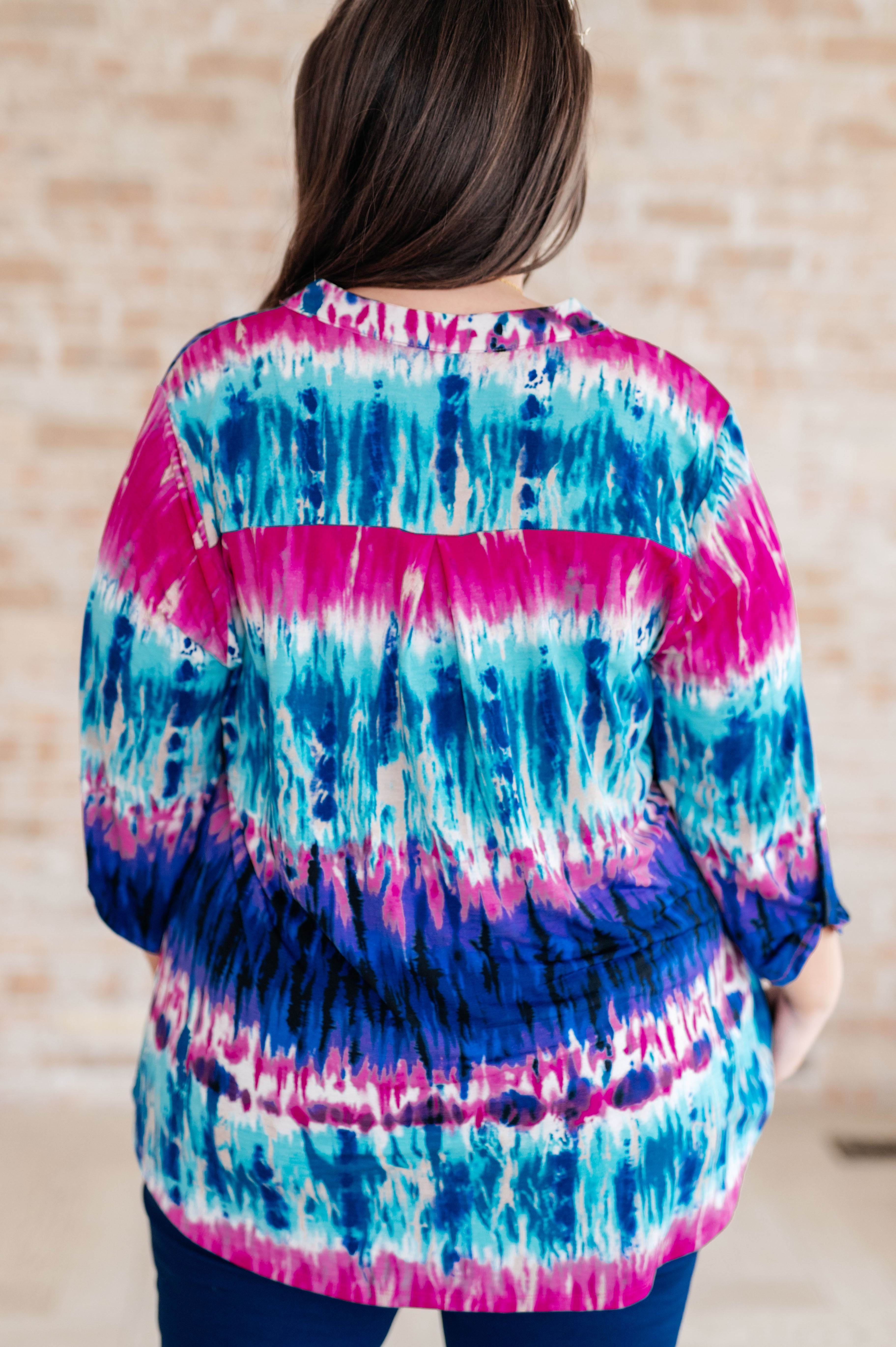Lizzy Tie Dye Women's Tops - Stylish Casual Shirts for Summer, Beach & Festival Outfits