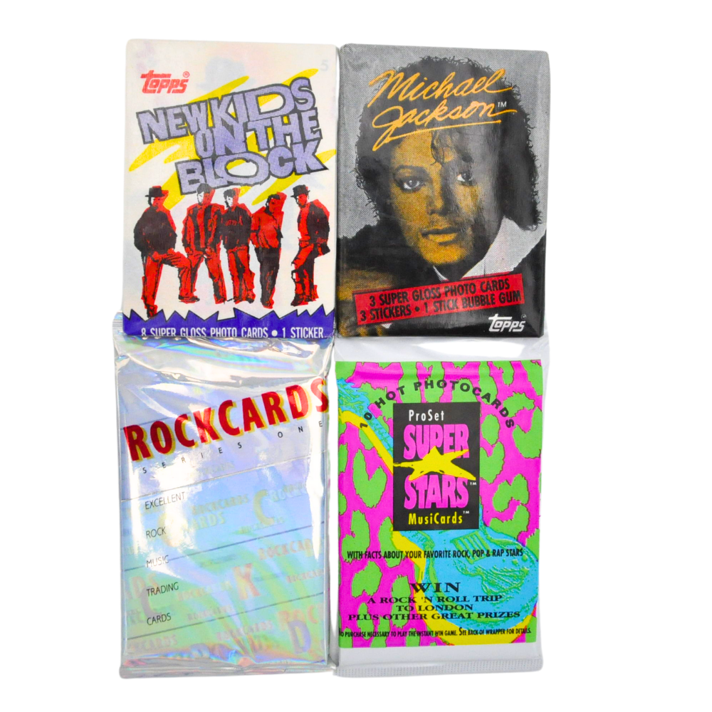 Vintage Unopened Music Card Pack - Set of 4 Collectible Trading Cards for Music Lovers & Gift Giving - Perfect for Collectors, Special Occasions and Nostalgic Decor