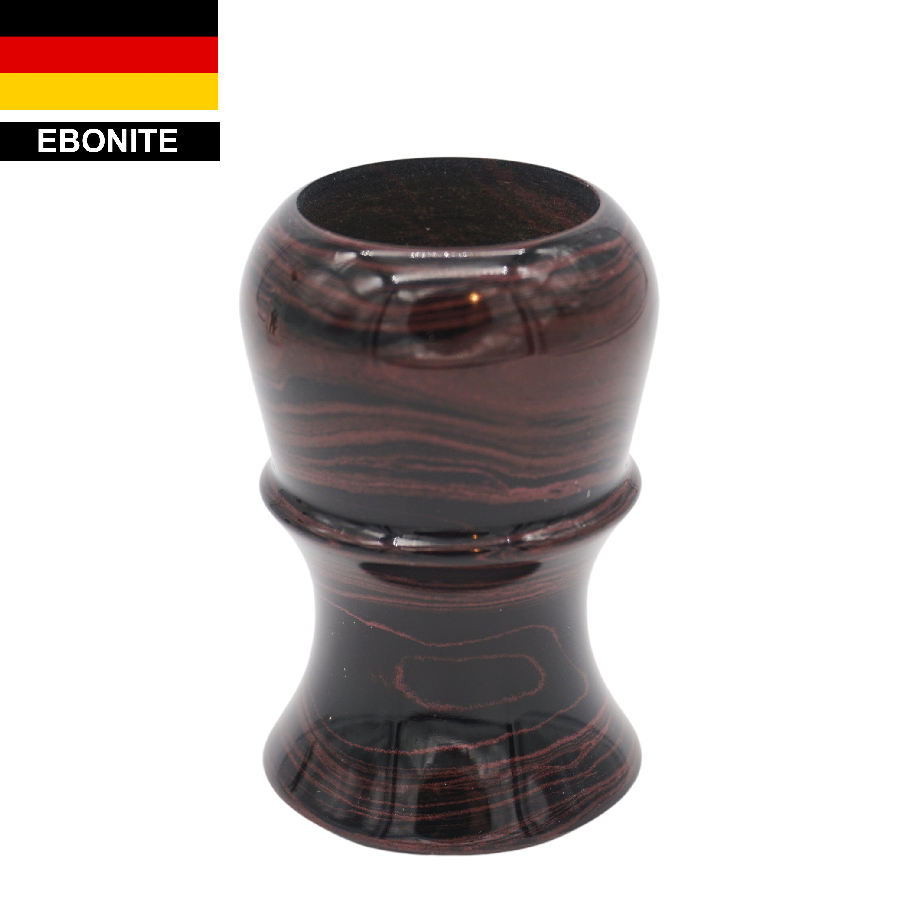 Premium Handmade Raspberry Ebonite Shaving Brush Handle - Compatible with 24mm & 26mm Knots - Perfect for Wet Shaving, Grooming Kits & Luxury Bathroom Essentials