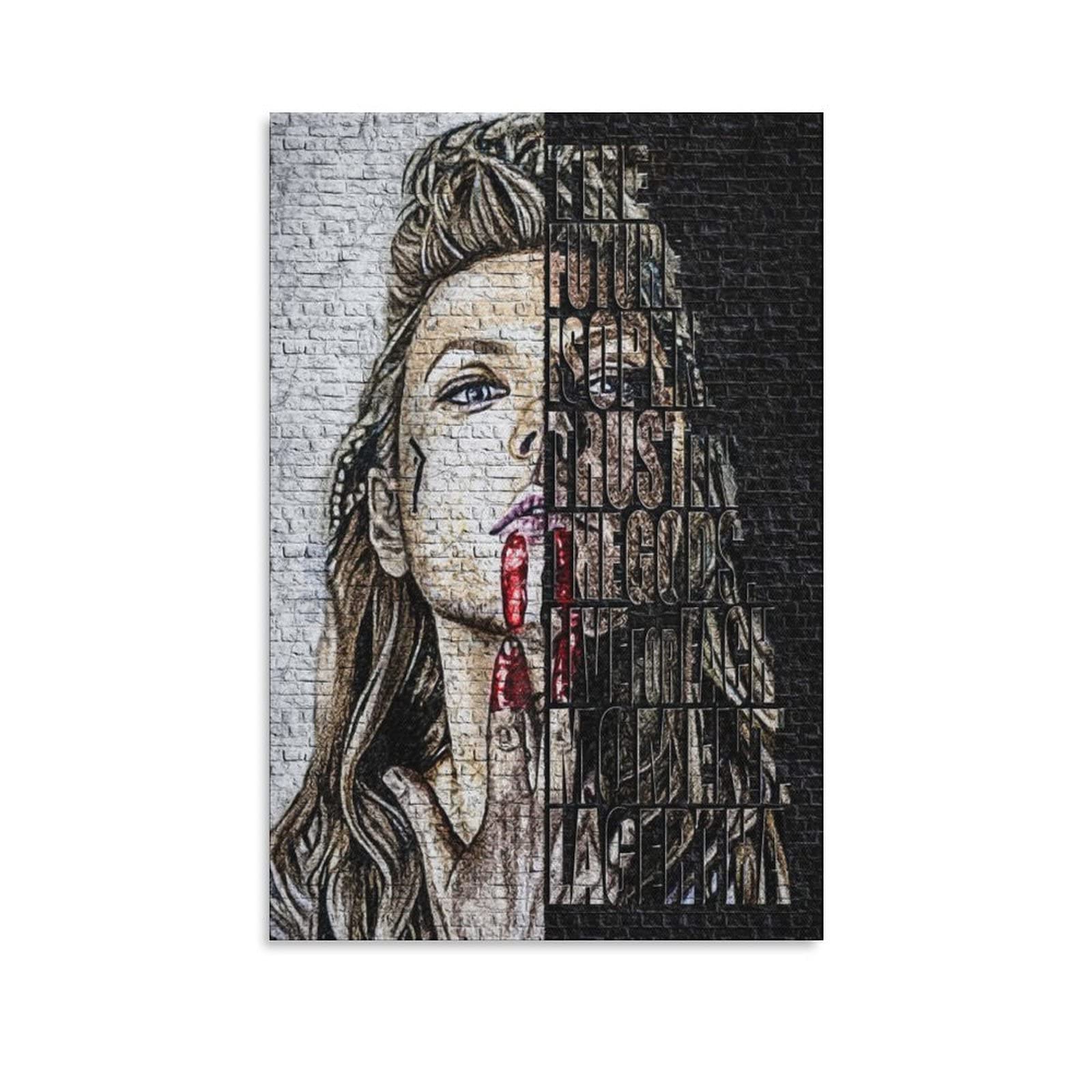 Lagertha Vikings Canvas Poster - 8x12 Inches (20x30cm) Wall Art Decor for Living Room, Bedroom & Office - Perfect Gift for Sports & Landscape Lovers - Home Decoration & Interior Design
